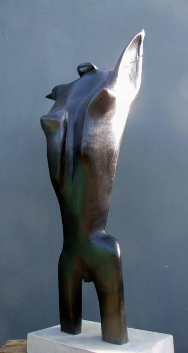 " Flights of Fancy " Bog Oak wood carving, from the series ----- Fossilized Wood thumb