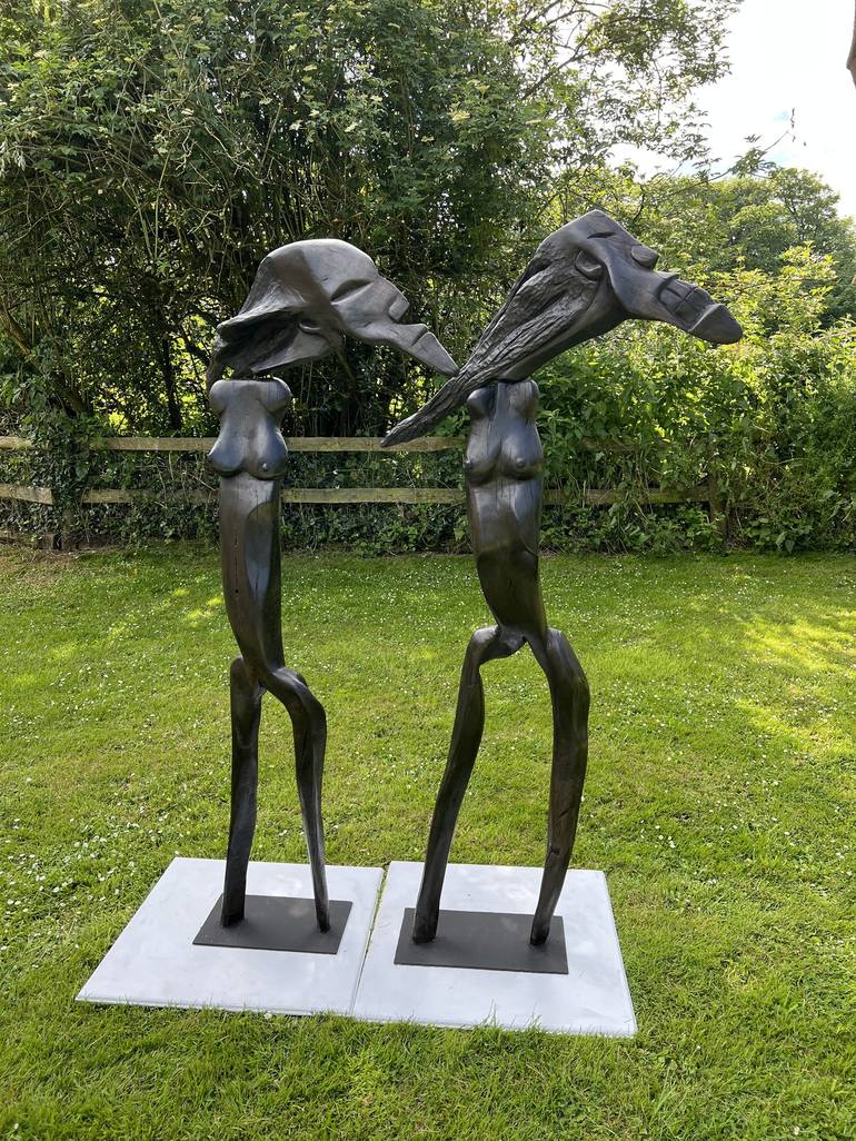 Original Figurative Family Sculpture by Andru Fijalkowski