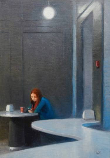 Original Figurative Interiors Paintings by Bohdan Milash