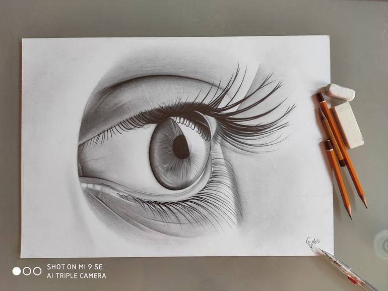 Eye Drawing by Gulyas Gabor | Saatchi Art