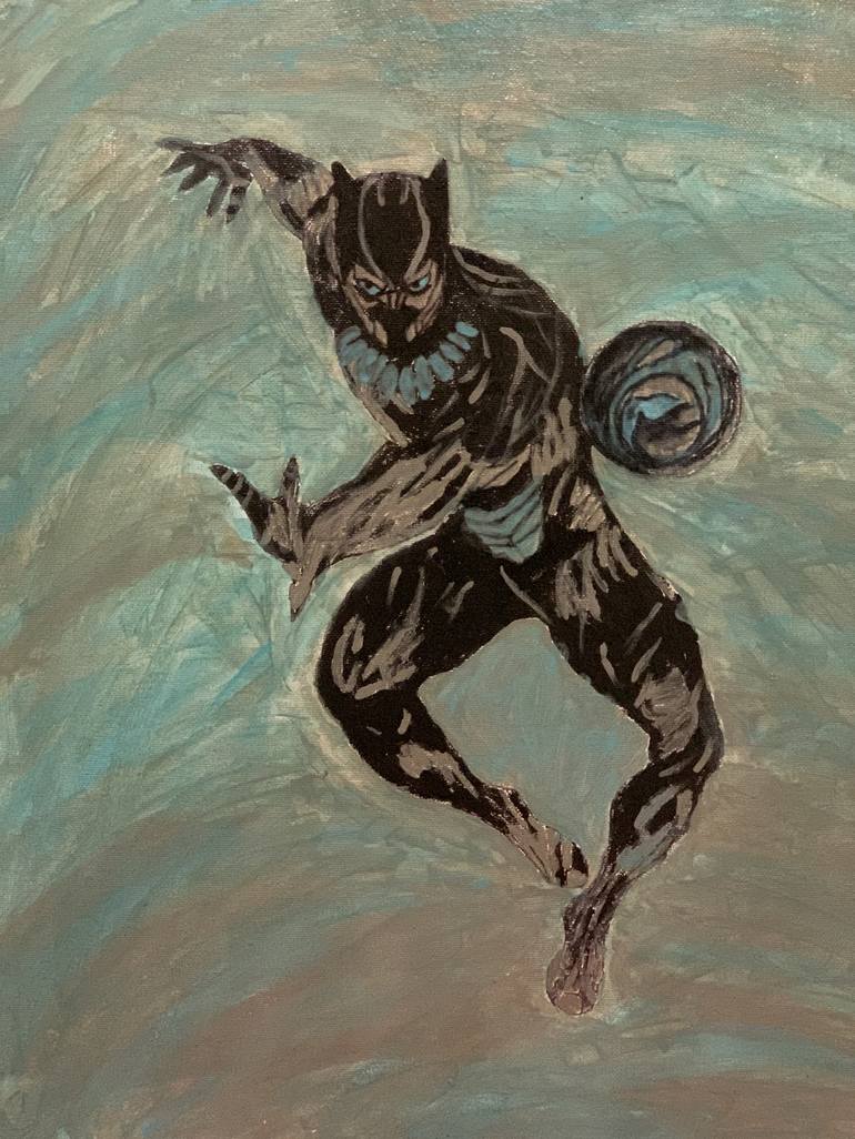 Black Panther Painting by Sierra Boykin | Saatchi Art