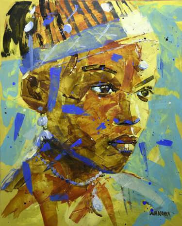 Print of Expressionism Portrait Paintings by Makiwa Mutomba