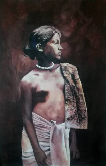 Print of Portrait Paintings by Hemantha Warakapitiya