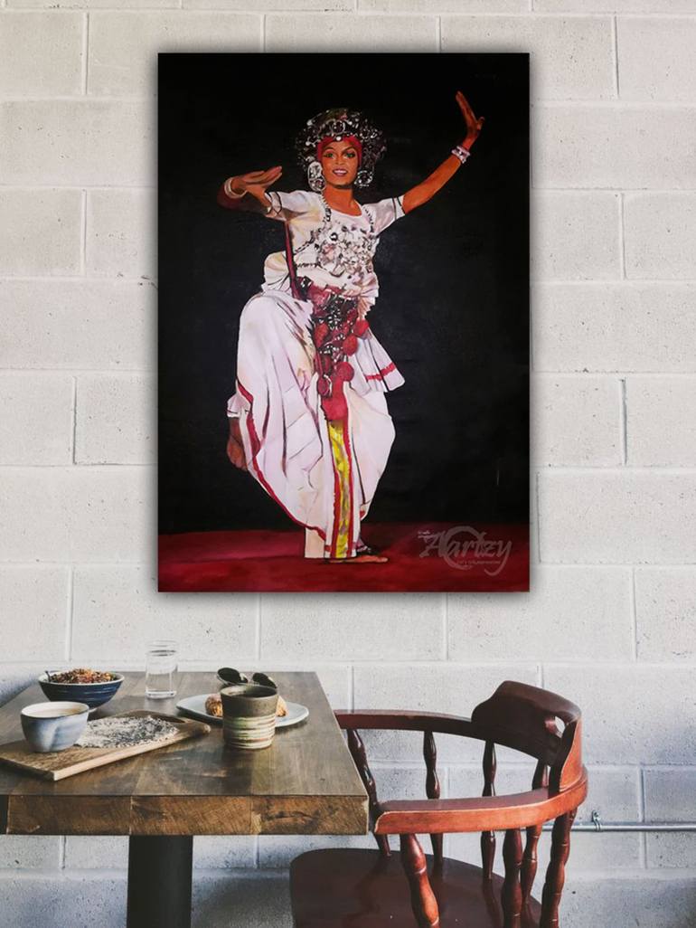 Original Art Deco People Painting by Hemantha Warakapitiya