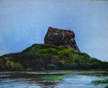 Print of Landscape Paintings by Hemantha Warakapitiya