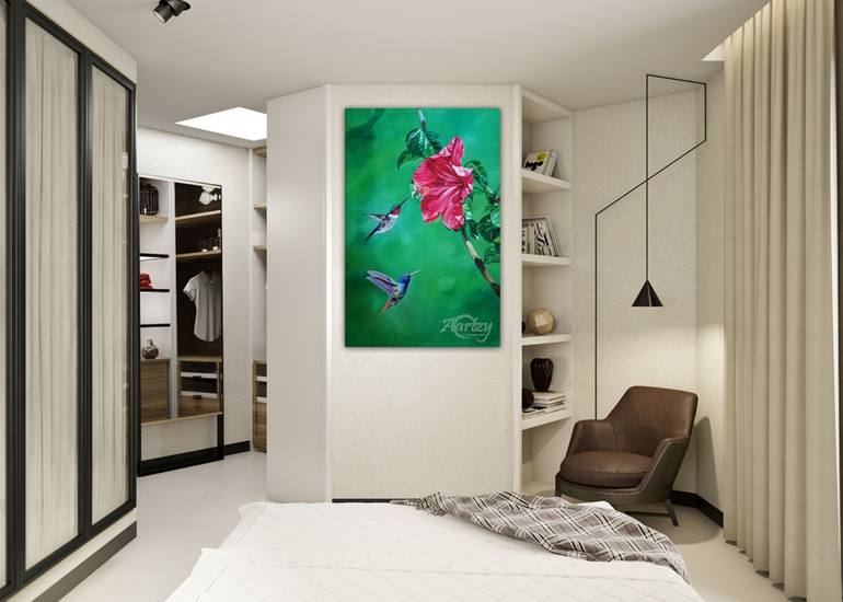 Original Art Deco People Painting by Hemantha Warakapitiya