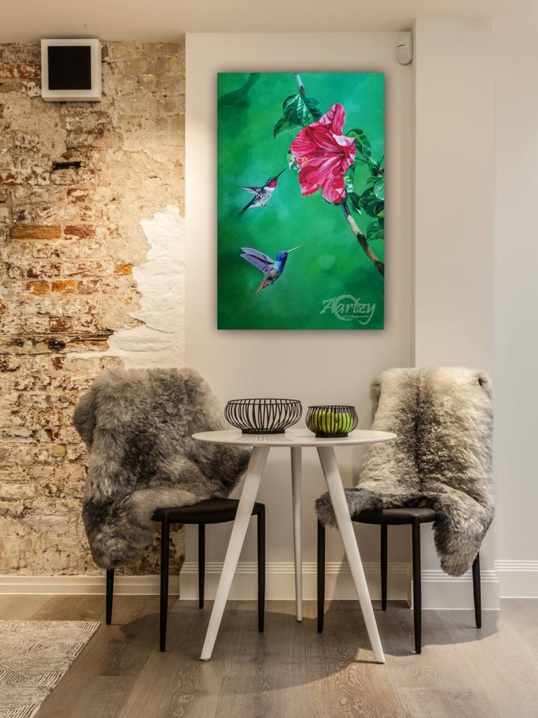 Original Art Deco People Painting by Hemantha Warakapitiya