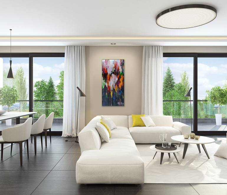 Original Art Deco People Painting by Kasun Wickramasinghe