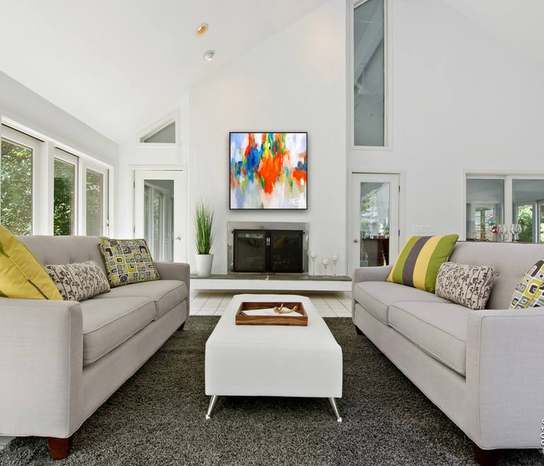 Original Art Deco People Painting by Kasun Wickramasinghe