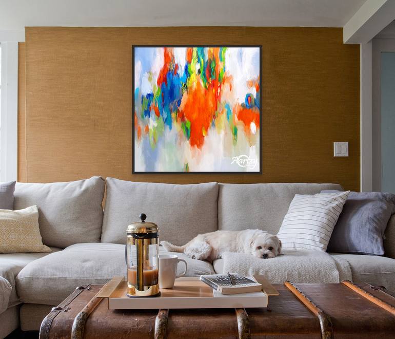 Original Art Deco People Painting by Kasun Wickramasinghe