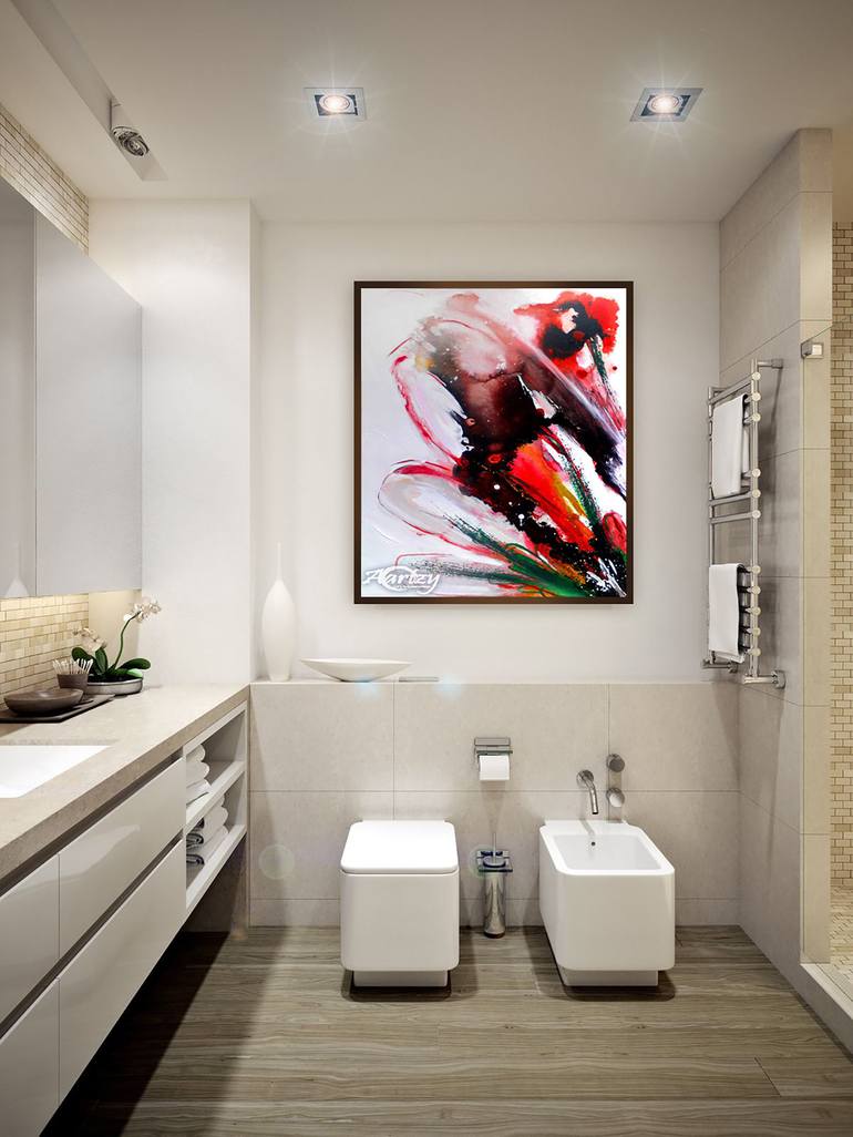 Original Art Deco People Painting by Kasun Wickramasinghe