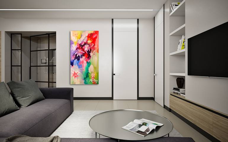 Original Art Deco People Painting by Kasun Wickramasinghe