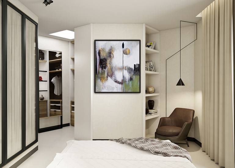 Original Art Deco People Painting by Kasun Wickramasinghe