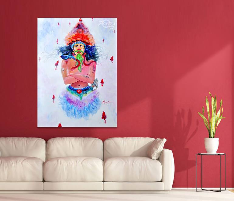 Original Abstract Portrait Painting by Kasun Wickramasinghe