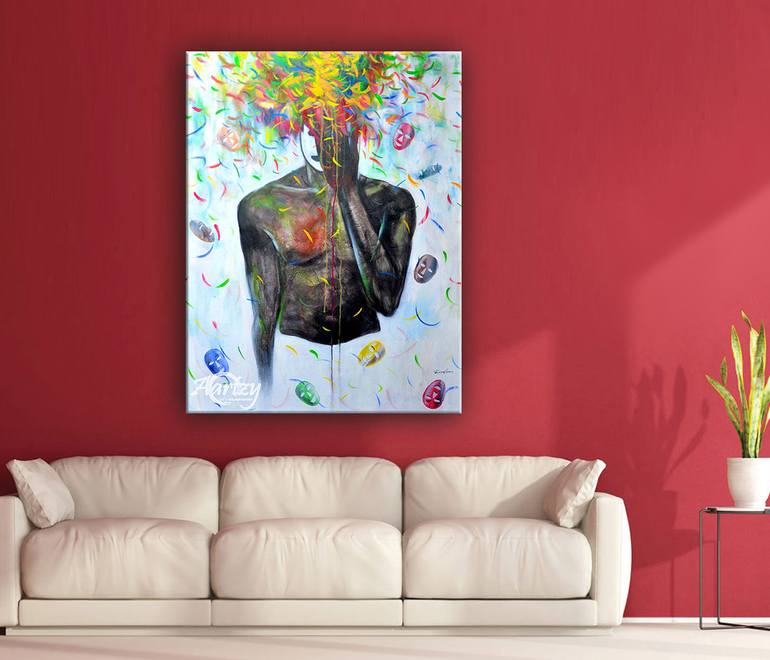 Original Abstract People Painting by Kasun Wickramasinghe