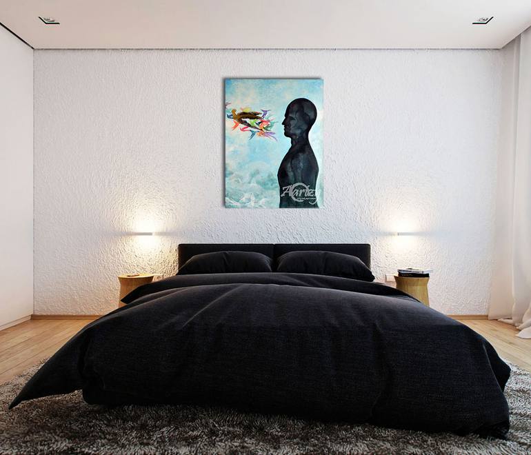 Original Abstract People Painting by Kasun Wickramasinghe