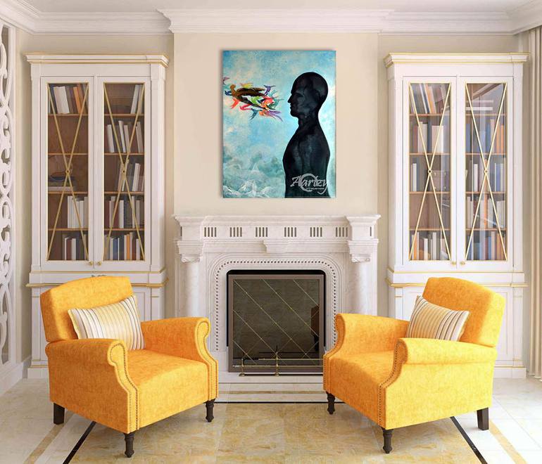 Original Abstract People Painting by Kasun Wickramasinghe