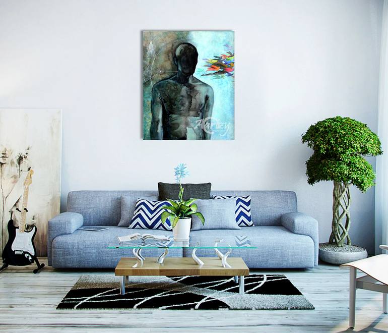 Original Abstract People Painting by Kasun Wickramasinghe