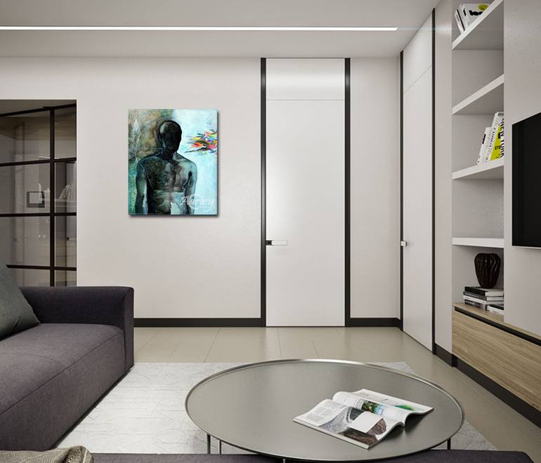 Original Abstract People Painting by Kasun Wickramasinghe