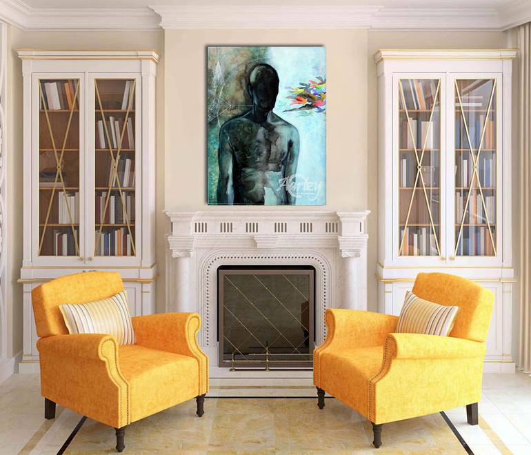 Original Abstract People Painting by Kasun Wickramasinghe