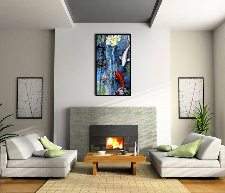 Original Art Deco People Painting by Kasun Wickramasinghe
