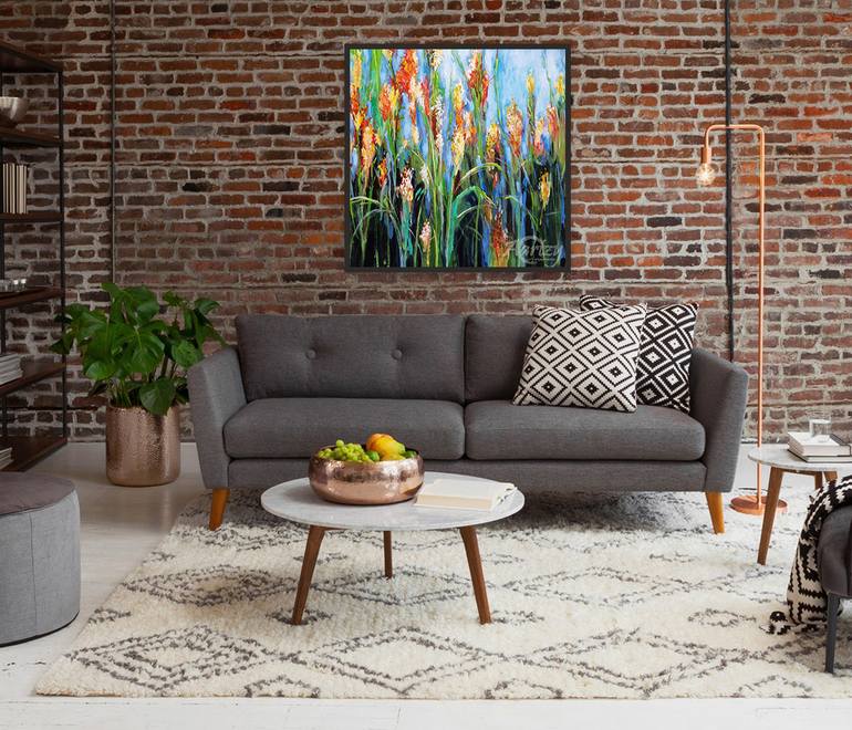 Original Art Deco Landscape Painting by Kasun Wickramasinghe