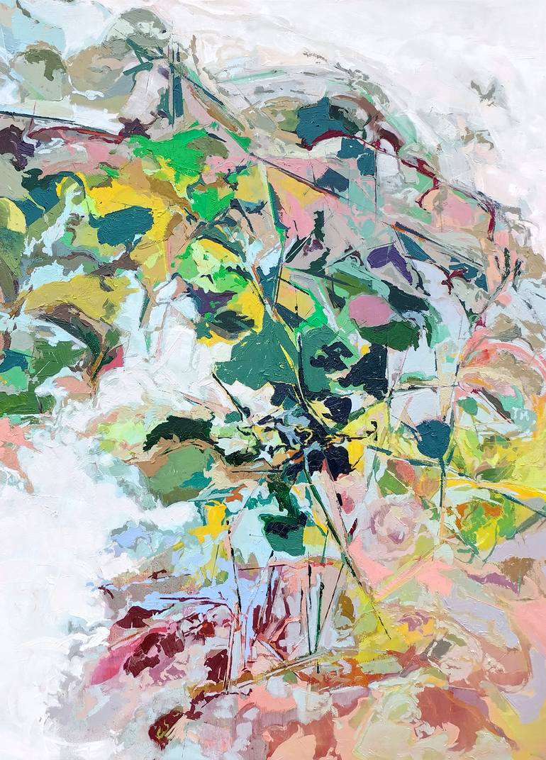 Original Abstract Landscape Painting by Beatriz Vazquez