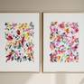 Print Pair of my floral watercolor paintings
