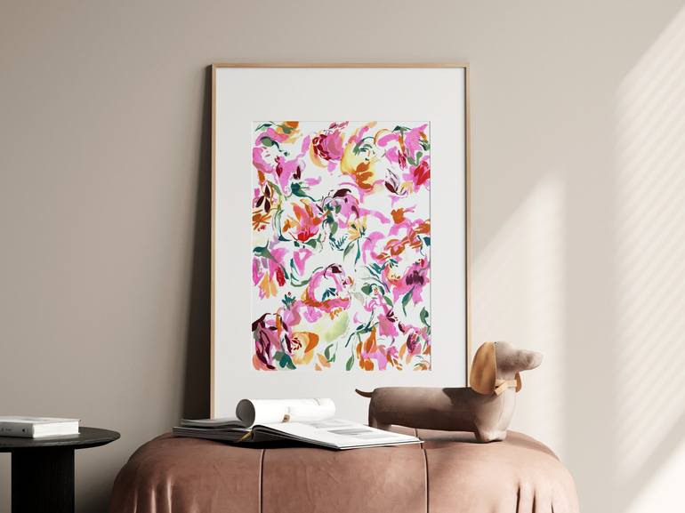 Original Fine Art Abstract Painting by Beatriz Vazquez