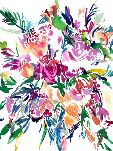 Abstract Flower Watercolor image