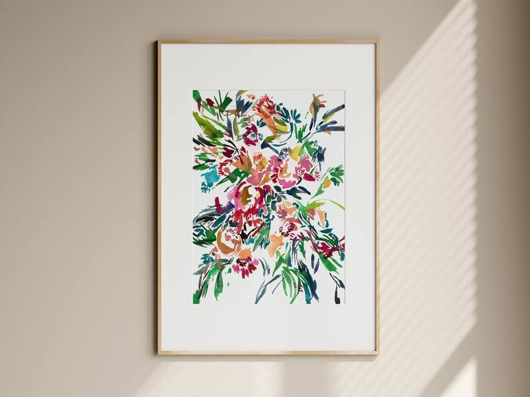 Original Fine Art Abstract Painting by Beatriz Vazquez