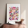 Framed Abstract Flower Watercolor Art Print