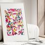 Large Size Abstract Flowers Watercolor Print