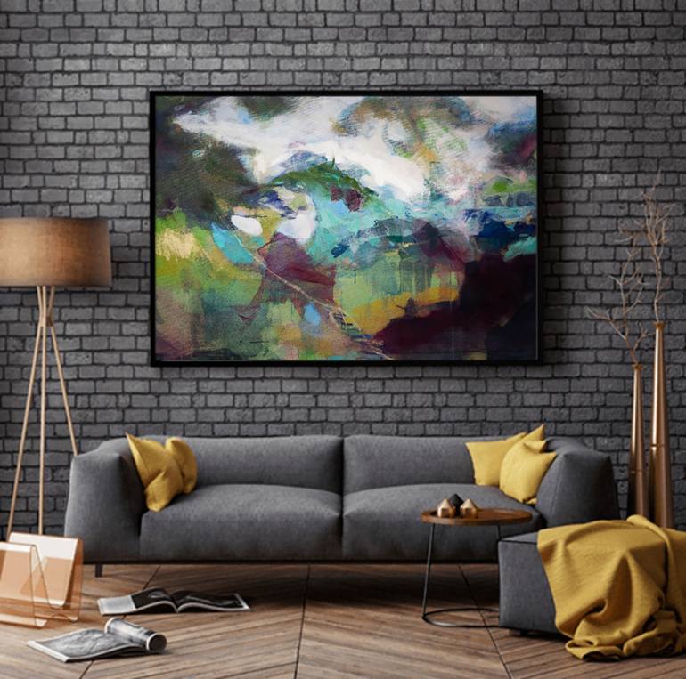 Original Fine Art Abstract Painting by Beatriz Vazquez