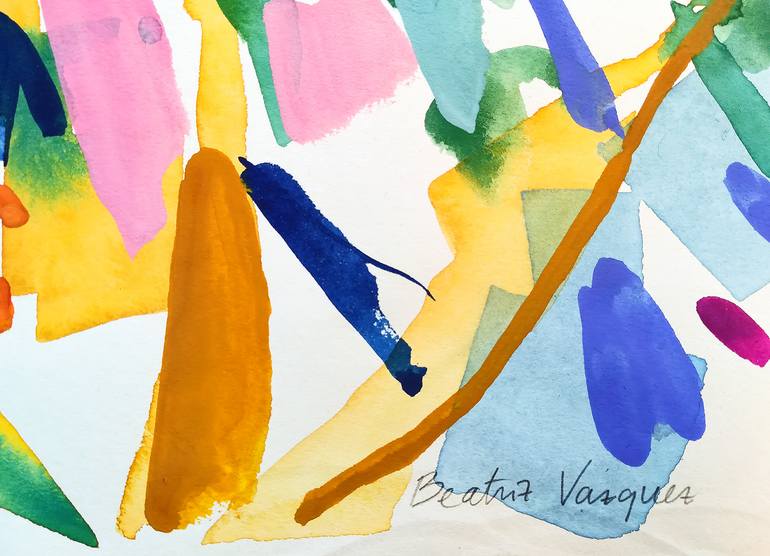 Original Abstract Landscape Painting by Beatriz Vazquez