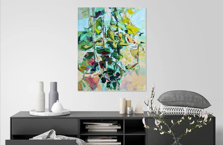 Original Fine Art Abstract Painting by Beatriz Vazquez