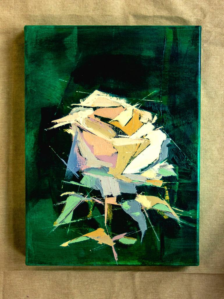 Original Abstract Floral Painting by Beatriz Vazquez