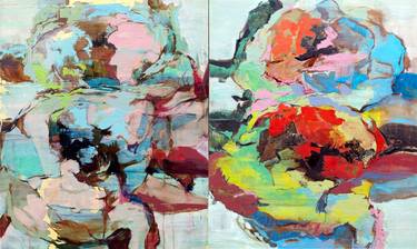 Original Fine Art Abstract Paintings by Beatriz Vazquez