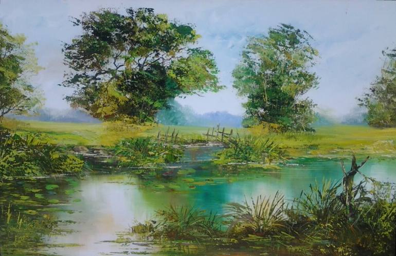 Nature’s Storybook Comes to Life Painting by Aryawansa Perera | Saatchi Art