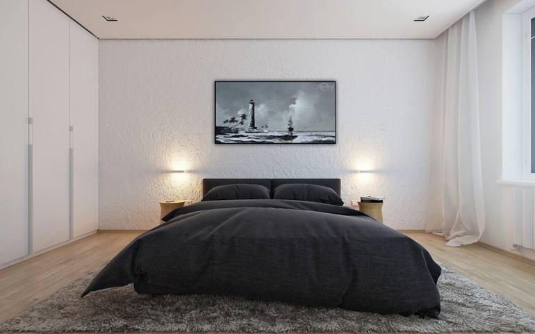 Original Art Deco Landscape Painting by Aryawansa Perera