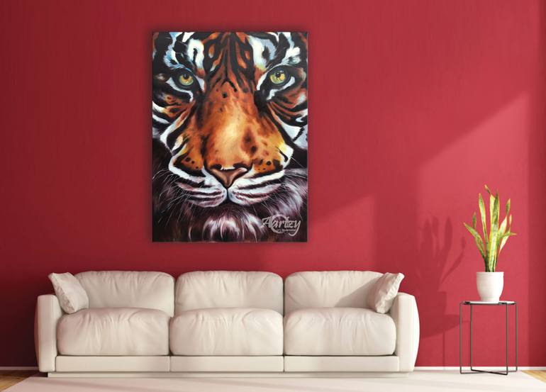 Original Art Deco Animal Painting by Aryawansa Perera