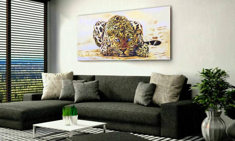 Original Art Deco Animal Painting by Aryawansa Perera