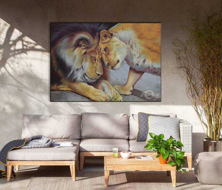 Original Art Deco Animal Painting by Aryawansa Perera