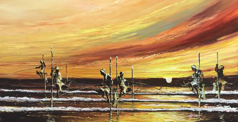 Original Pop Culture/Celebrity Painting by Aryawansa Perera | Folk Art on Canvas | Colors of the Rising Sun