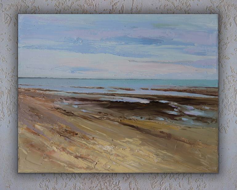 Original Figurative Beach Painting by Vita Virulaine