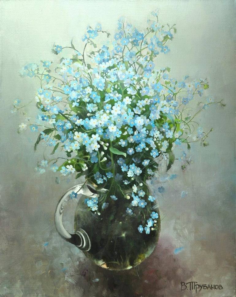 Forget-me-not Painting by Vitaliy Trubanov | Saatchi Art