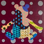 Hug me, Bear (Purple / Gray) by Naomi Balint