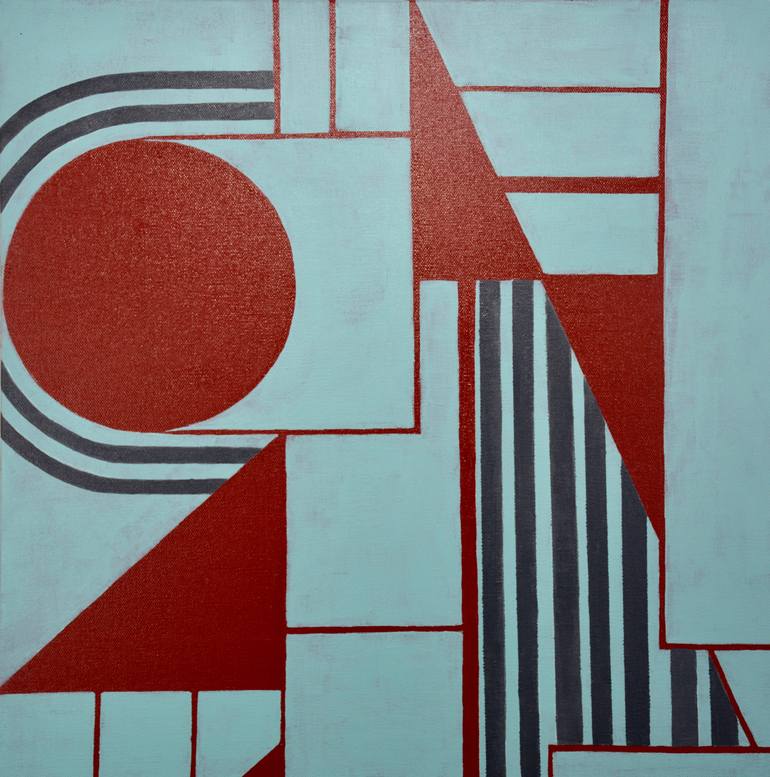 Original Art Deco Abstract Painting by Naomi Balint