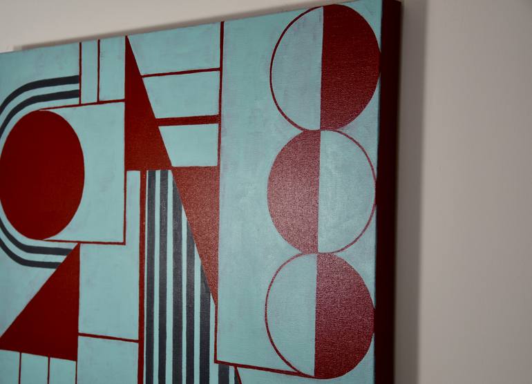 Original Art Deco Abstract Painting by Naomi Balint