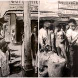 Corner cigar store, New York, after William Klein (diptych) by Rai Escalé